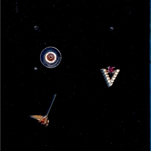 Swarovski Crystals Gold Earrings - Picture 6 of 6